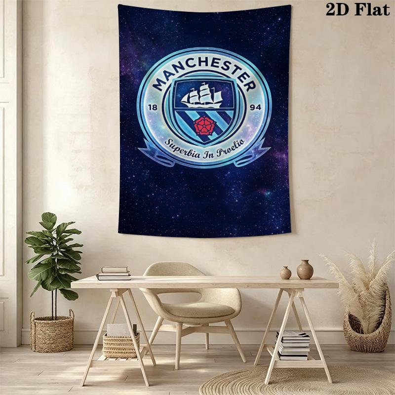 Manchester Football Club Crest Threepiece Set 1 Duvet Cover 2 Pillowcase Without Core Soft And Comfortable Bedding Set