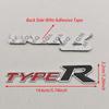 3D Metal Car Styling Type R Logo Rear Trunk Sticker Badge Emblem Decal For Honda Civic TYPE R CRV HRV Accord Fit Car Accessories