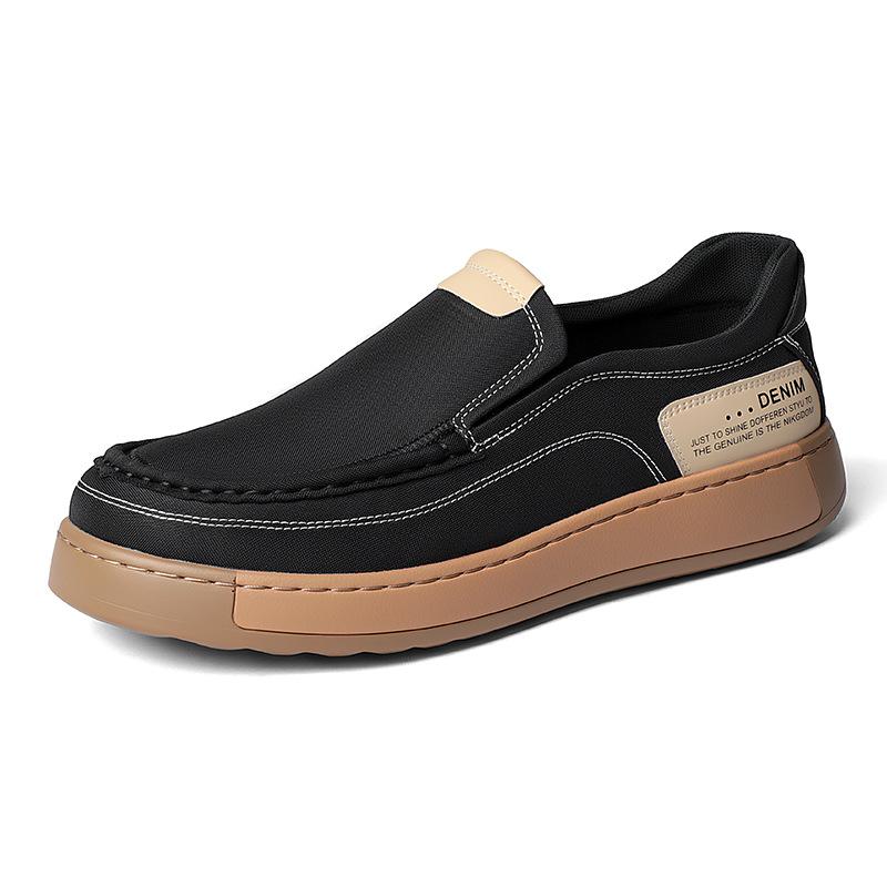 Spring Autumn New Designer Canvas Shoes for Men High Quality Fashion Casual Shoes Male Light Breathable Solid Color Loafers Man