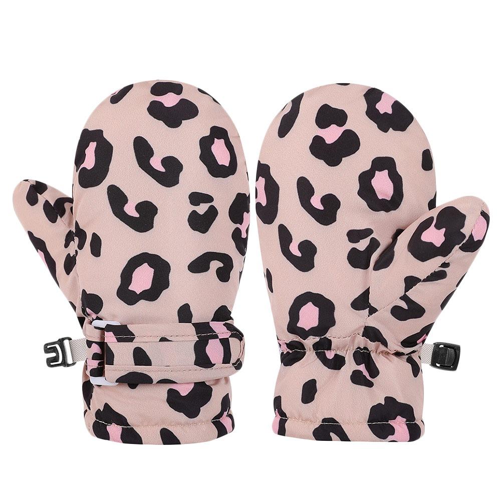 

Windproof Children Skiing Gloves Warm Mittens Cute Winter Warm Gloves for Kids Toddler S рожевий