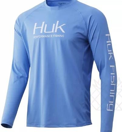 2024 UV-Resistant HUK Long Sleeve Crew Neck Fishing Suit Summer Outdoor Quick-Dry, Lightweight, Breathable, Sun Protection