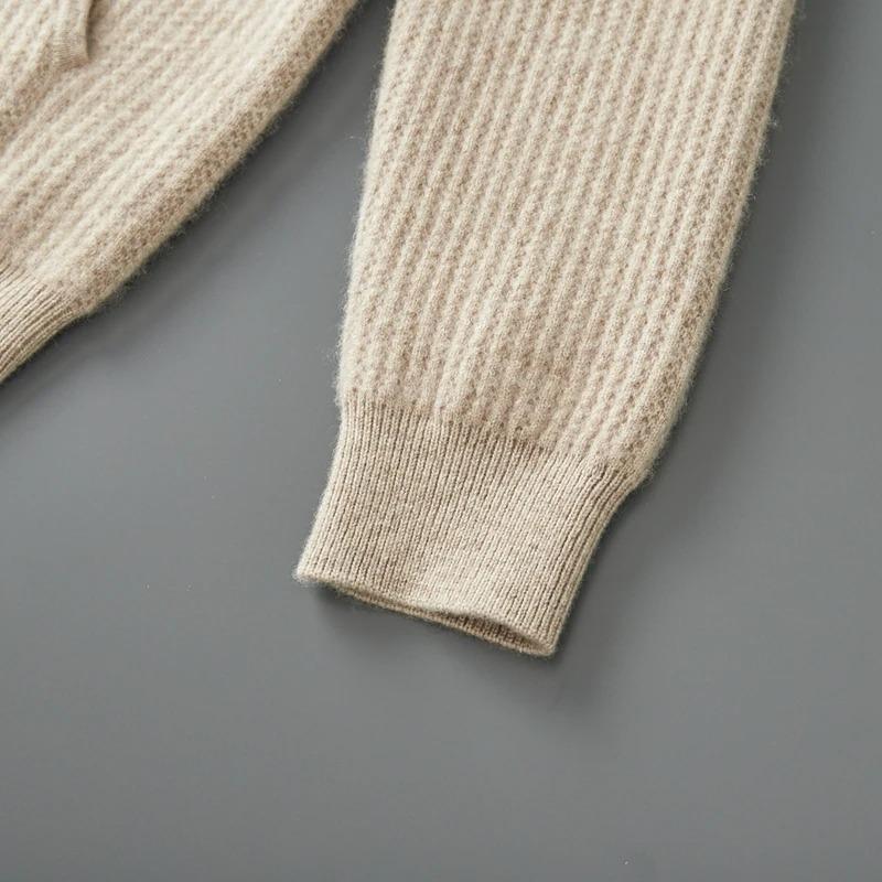 Felpa Cardigan con Zip Spessa da Uomo Maglione Lavorato a Maglia in Lana Merino Casual Larga Autunno Inverno Felpa Calda Giacca a Manica Lunga