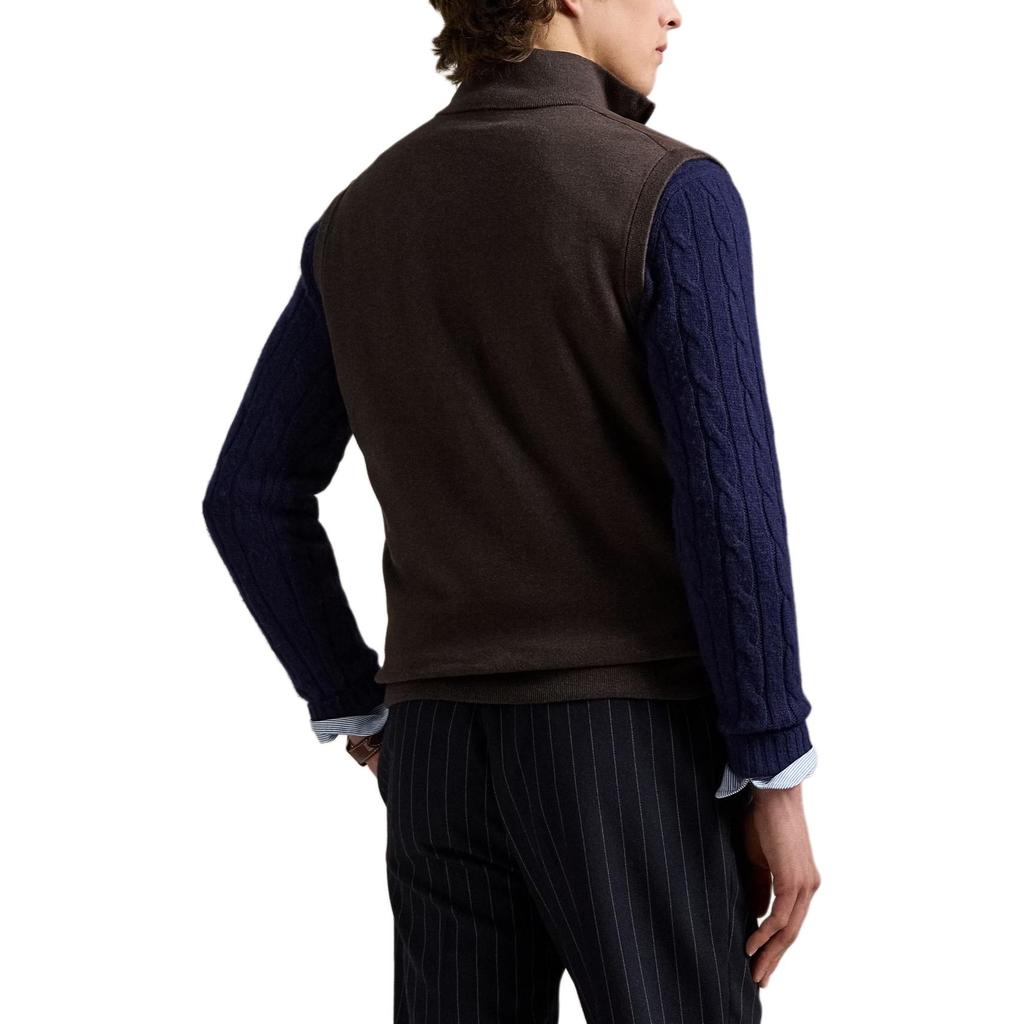 Polo Ralph Lauren Regular Fit Mixed Full Zip Embroidered High Neck Vest Men vest 710954585-002