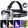 Rechargeable COB Headlamp with Motion Sensor Dual/triple Light Mode Rotating Zoom Focus Type-C Charging for Outdoor Adventures