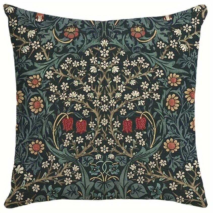 

1 шт. Наволочка на декоративну подушку з квітковим принтом Вільяма Морріса, вінтажний декор з квітами для наволочки, наволочка для вітальні, вулиці 45x45cm 18x18in