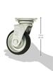 OH Press Caster, Swivel Rubber Wheel, 130mm, OHJ130
