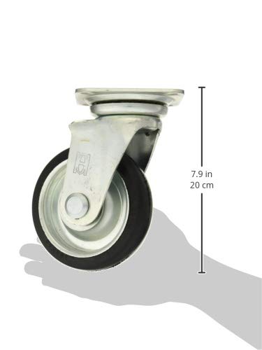 OH Press Caster, Swivel Rubber Wheel, 130mm, OHJ130