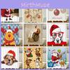 Santa Claus Christmas Shower Curtain With Hooks Durable Waterproof Bathroom Decor