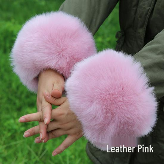 Women's Fluffy Faux Fur Wristband & Cuff Sleevelets