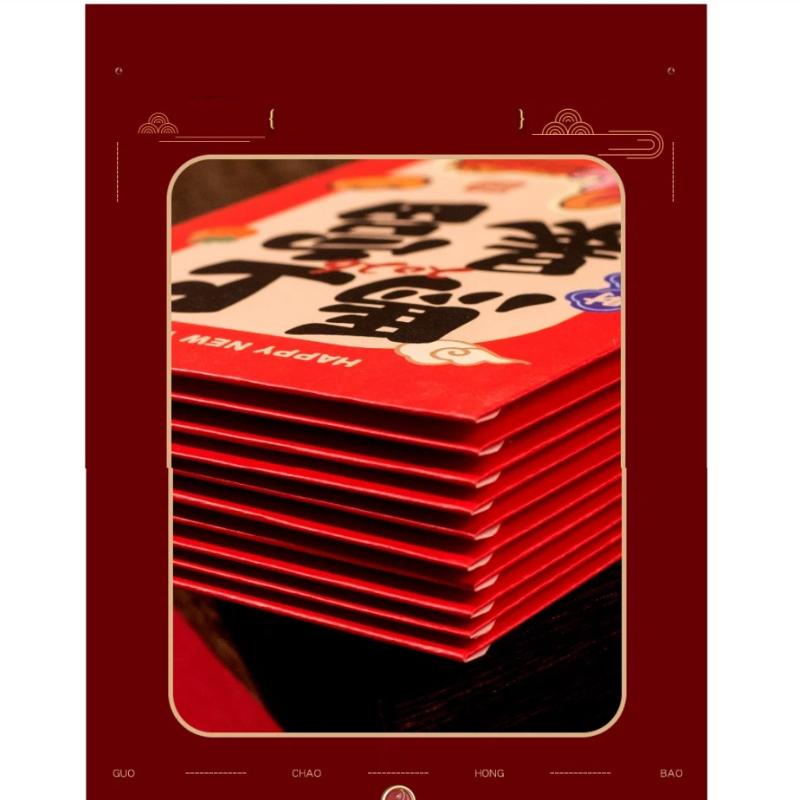6-Pack 2026 Year Of The Horse Chinese Year Lucky Money Envelopes, Cartoon Red Packet For Spring Festival