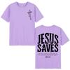 Jesus Saves Christian Bible Verse Tshirts Unisex Unisex Fashion Vintage Short Sleeve T Shirt Summer Casual Loose 100cotton Tshirt