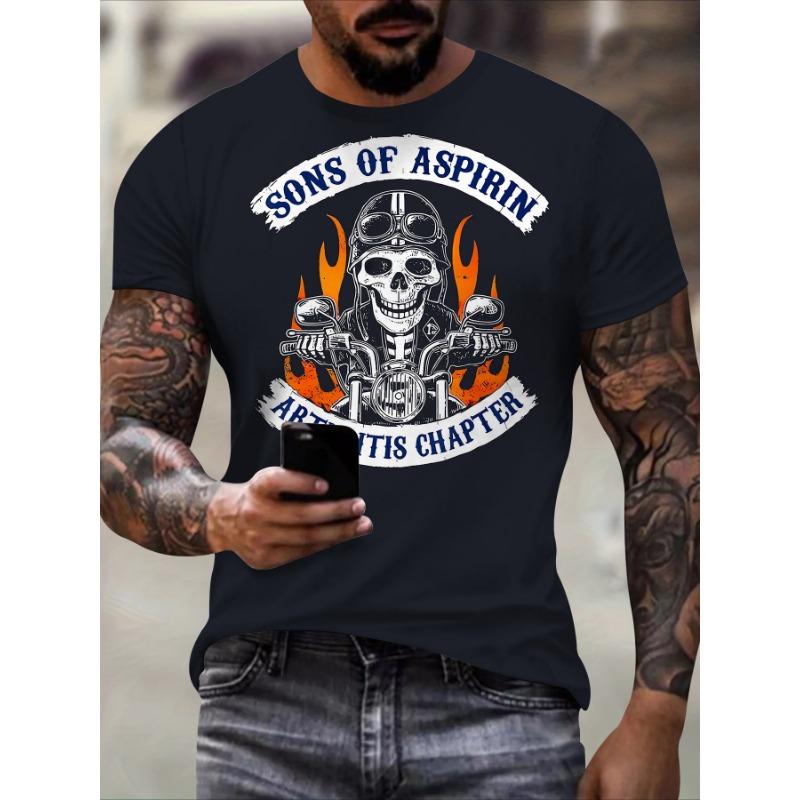 New 3D T-shirt for Men's Hip Hop Short Sleeve Top, Fire Ball Harajuku Men's T-shirt