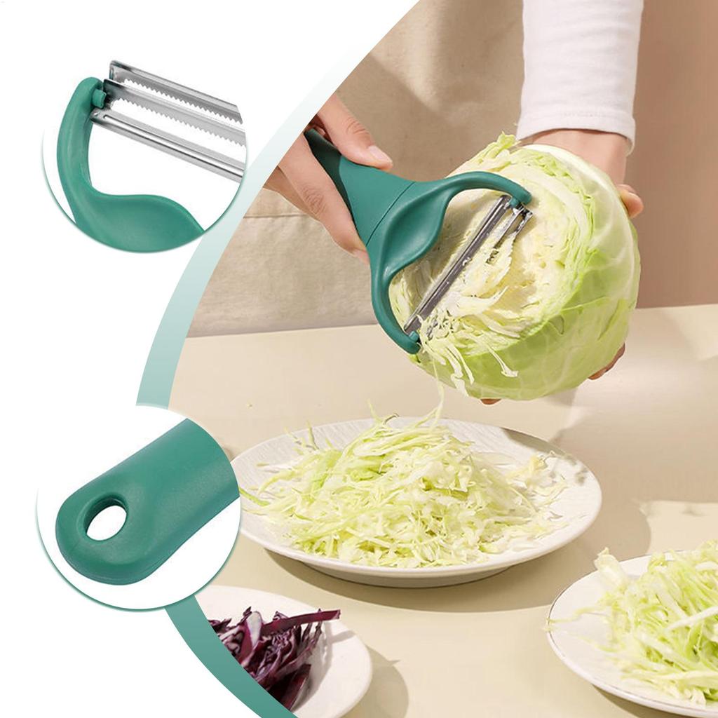 Handheld Cabbage Slicer Shredder Double-headed Stainless Peeler Multi-function Vegetable Chopper for Potato Cucumber Kitchen