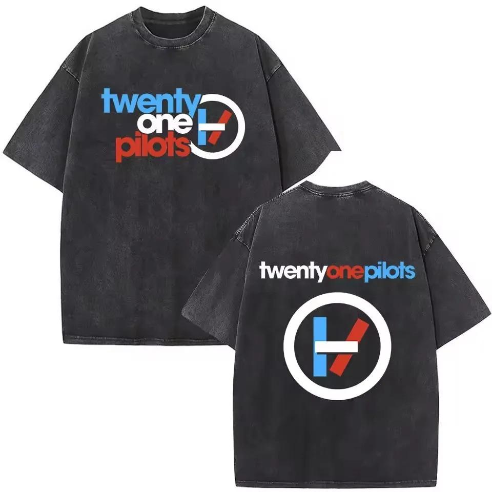 2026 Twenty One Pilots Vintage Washed New Arrival Unisex Clothes Tee Shirt Homme Graphic T-Shirts Unisex Tshirt for Unisex Ropa Hombre