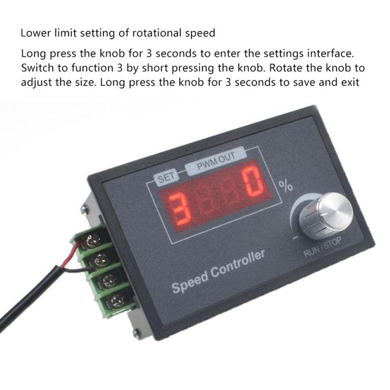 Gleichstrom 6-60V PWM Motor Drehzahlregler Mit Encoder-Drehknopf Steuerung Einstellbare Frequenz Für Motorsteuerungen