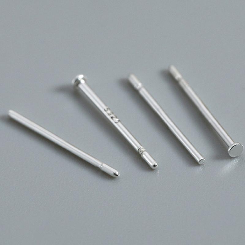10 Pares de Agujas para Piercing de Oreja Hipoalergénicas Pendientes de Botón para Oreja Tono Plateado para Usuarios Primerizos Unisex Accesorios de Pines para Oreja