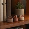 Fireless Fragrance Diffuser Wooden Essential Oil Diffuser, Beech Wood Aromatherapy Small Round for Home Offices Cars Yoga Rooms Black Walnut