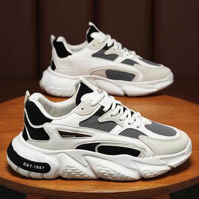 Breathable Mesh Men's Trendy Versatile Thick Soled Sneakers for Casual Running