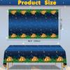 4 Pack Camping Tablecloth Campfire Theme Birthday Party Table Cloth Camp Party Decorations Nature Hunting Table Covers for Forest Adventure Picnic