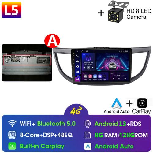 Android 14 For Honda CR-V CRV 2012 - 2015 GPS Carplay Auto Car Radio Multimedia Video Player Stereo WIFI 4G BT RDS 7862S