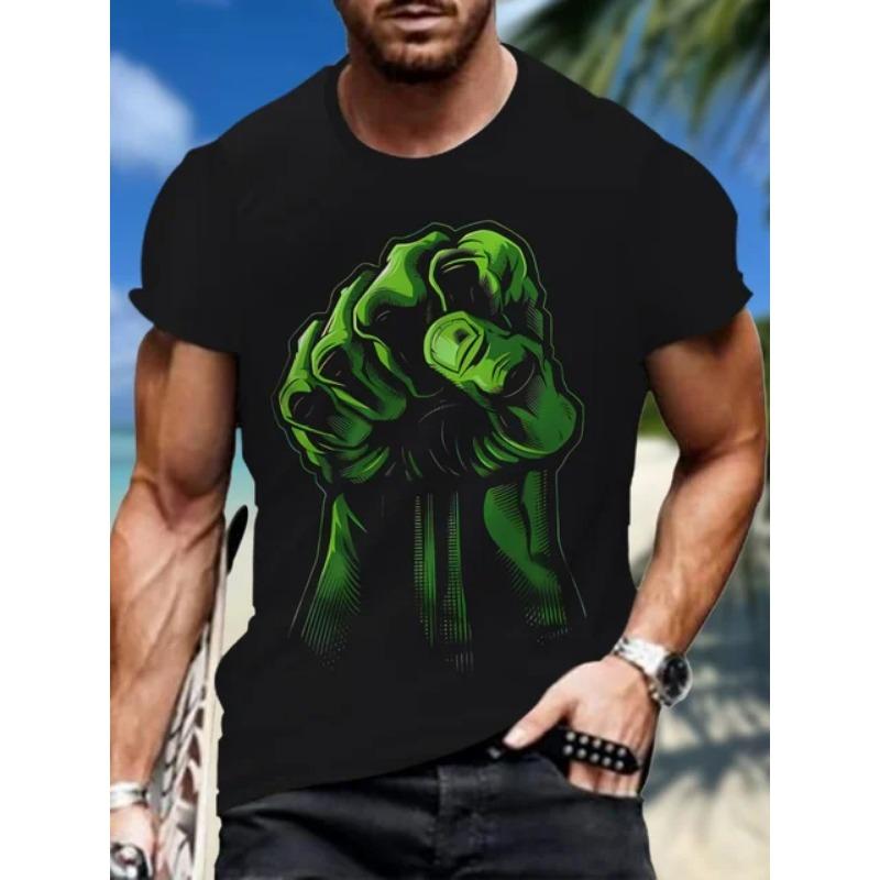 3D Fashion Printed Men's T-shirt Summer Daily Casual Men's T-shirt Urban Street Men Loose And Comfortable Short-sleeved Top