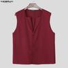 INCERUN 3PCS Men Lapel Neck Long Sleeve Cloak Blazer and Vest and Long Suit Pants Outfits