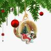 Yellow Tea Cup Dog Car Pendant Acrylic Car Hanging Charm Ornaments Christmas Car Pendant  New Year
