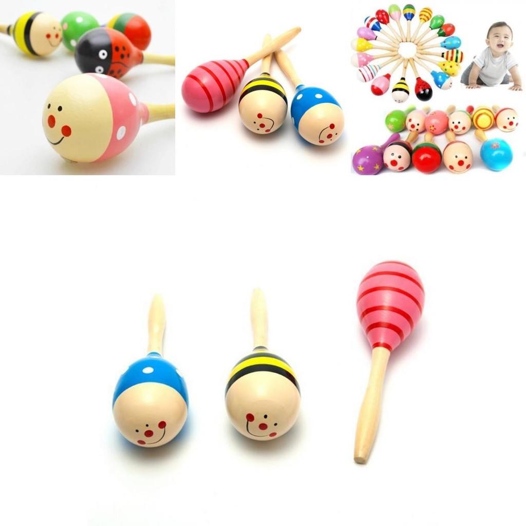 Wooden Shaker Rattle Musical Instrument For Baby Sensory Development And Playtime