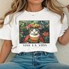 Tops Women Clothes Letter & Cat Print Casual Crew Neck Short Sleeve T-Shirt Fashion Casual Y2k Top Women Clothing