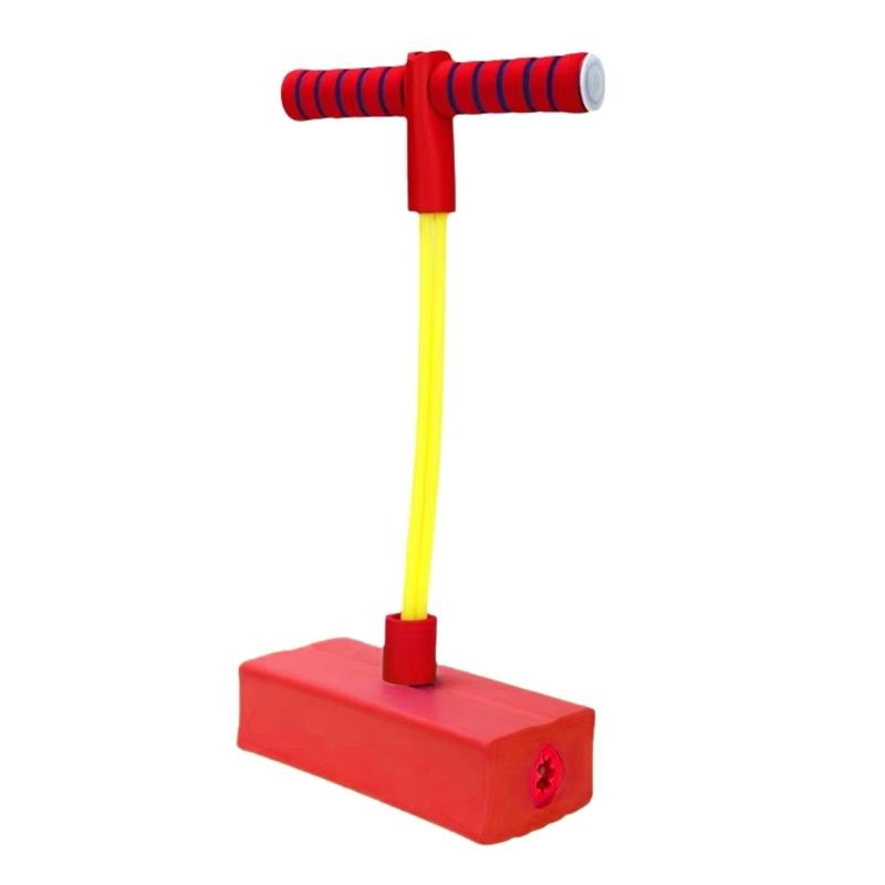 Toddler Friendly Foam Bounce Stick Safe Indoor Outdoor Bouncing Toy with Sound and Glowing Handlebar