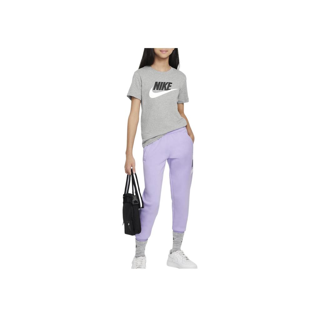 Nike Sportswear Comfortable Soft Breathable Short Sleeve T-Shirt Kids Tops Dark-Gray Stone-Blue FZ5178-063