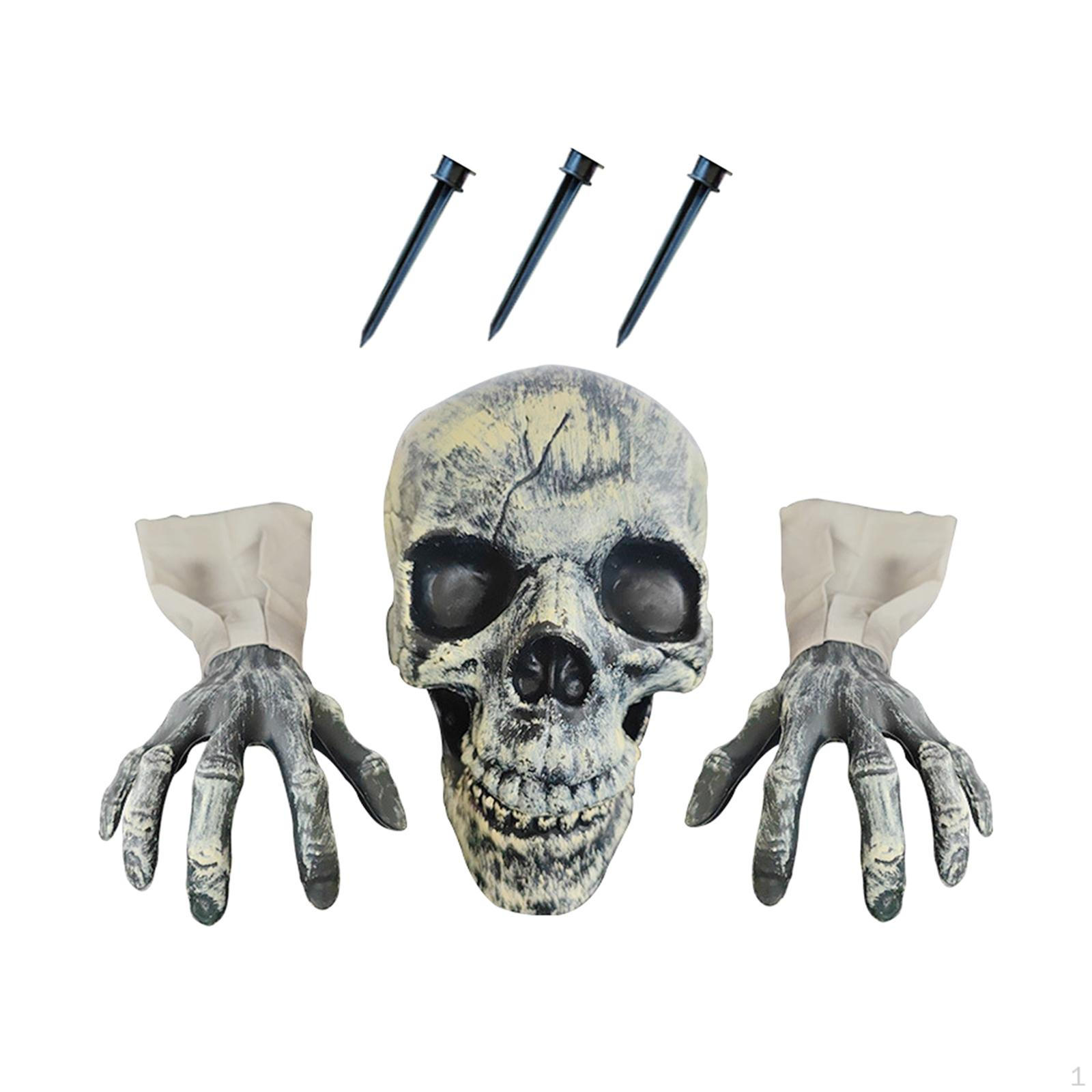 3 Pieces of Realistic Skeleton Stakes for Outdoors, Stake Outdoor Garden Skull