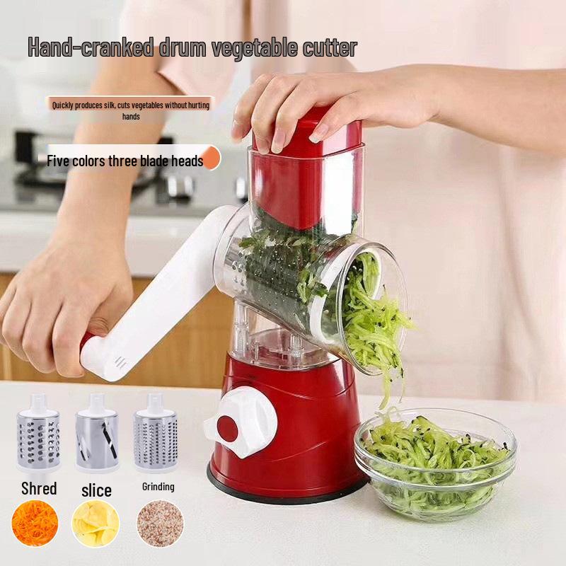 First-Gen Hand-Crank Multifunctional Vegetable Cutter & Grater