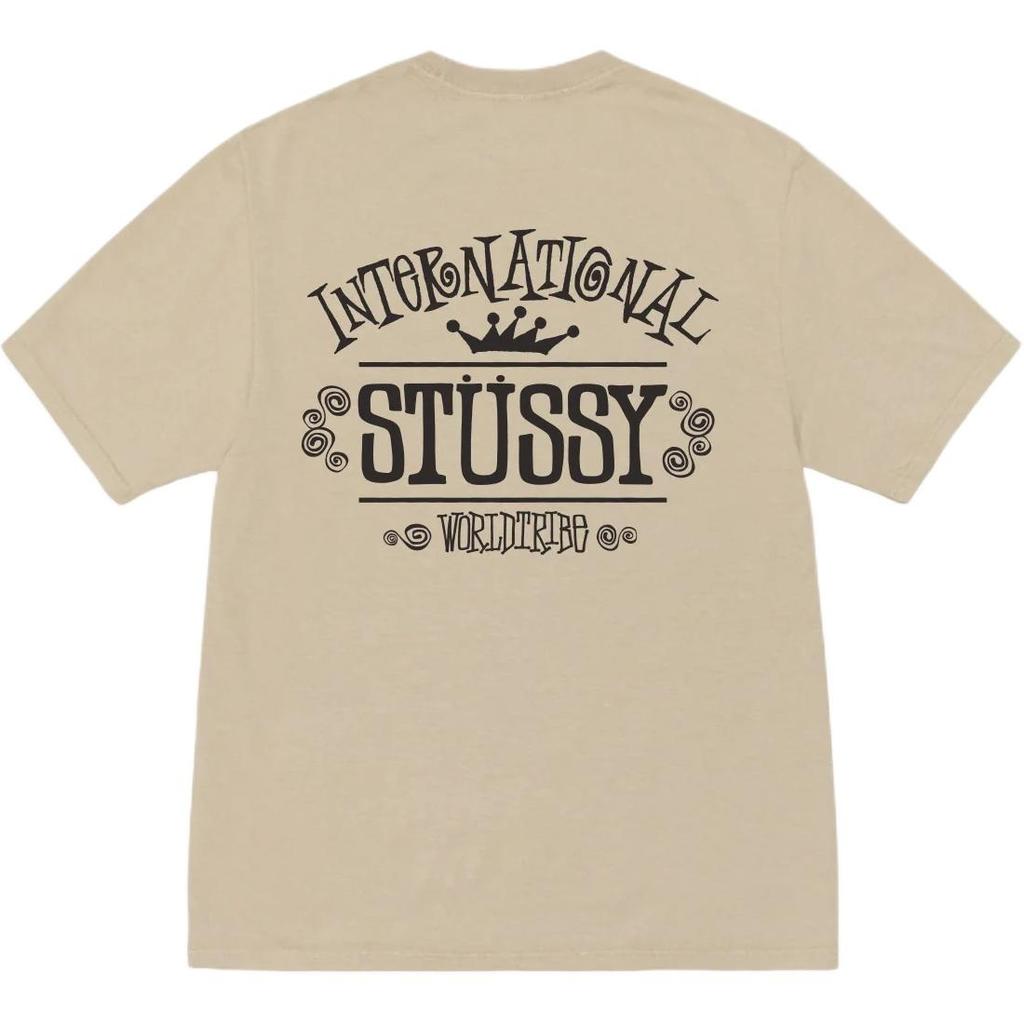 Stussy FW24 WORLDWIDE TEE PIGMENT DYED LOGOT Unisex 1905095