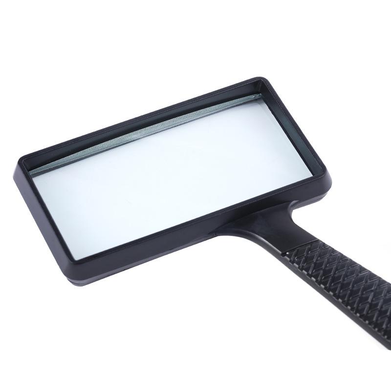 High-Power Handheld Rectangular Magnifying Glass for Reading and Outdoor Use