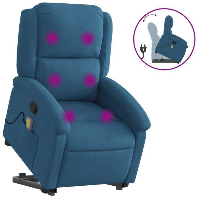 VidaXL Fauteuil de Massage Inclinable, Chaise de Relaxation avec Dossier et Repose-pied Réglables, Siège de Salon Salle de 3204321