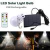 USB/Solar Charging Emergency LED Solar Bulb Sunlight Powered Lamps Waterproof Hanging Portable Bulb for Garden Hiking Camping