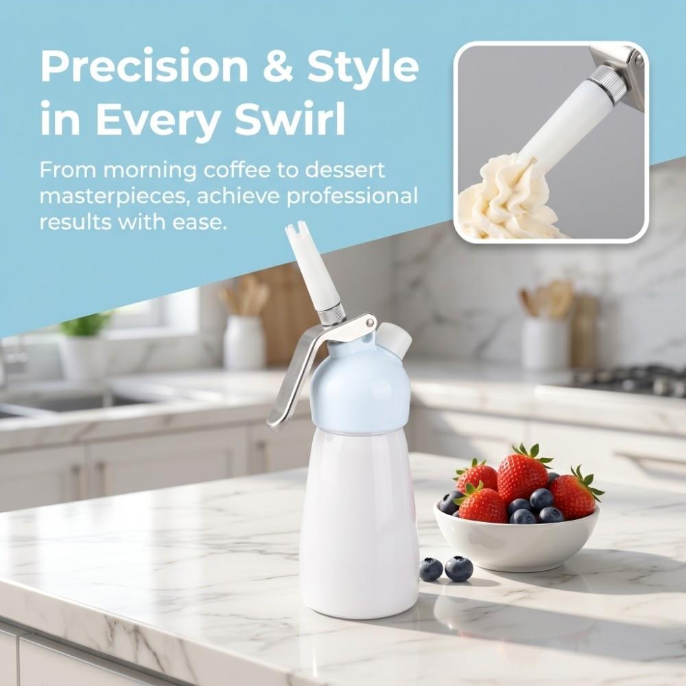 500mL Cream Dispenser Aluminum Whipped Cream Maker Cream Whipper Home Kitchen DIY Baking