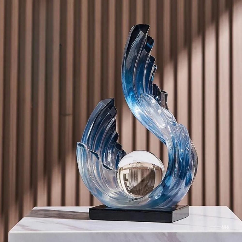 Wind And Water Ornaments Light Luxury Living Room Entrance Home Accessories Atmosphere Upscale Wine Cabinet Decorations