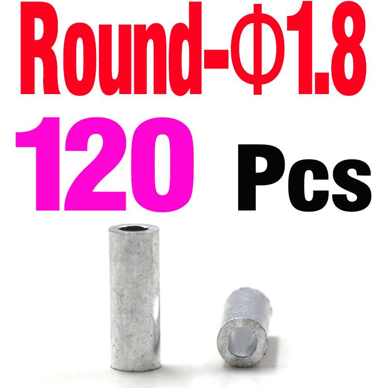 MNFT 120Pcs Aluminum Fishing Line Tube Crimp Sleeves Connector Ferrules Rope Crimping Sleeve Boat Fishing Pipe for Leader Riggin