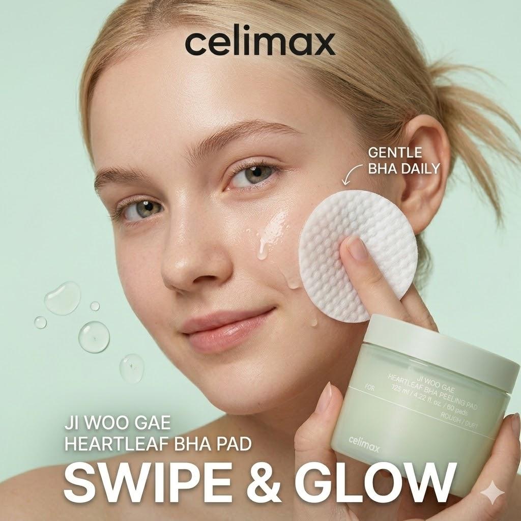 

[Celimax] Пилинг-пэды с BHA-кислотой и экстрактом центеллы 125 мл (60 пэдов) - Салфетки-эксфолиант для ухода за порами, отшелушивания омертвевшей кожи, с успокаивающим экстрактом хауттюйнии и BHA, K-Beauty 125ml x 1EA