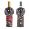 Christmas Wine Classy Bottle Wraps Stylish Striped Plaid Material Ideal For Holiday Parties
