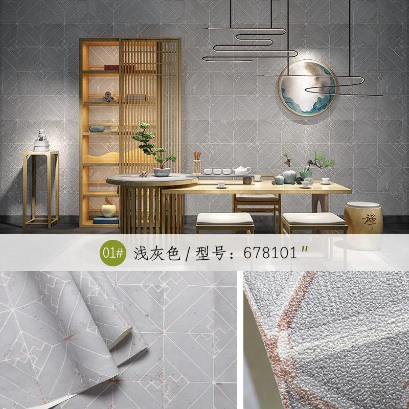 Retro Brick Pattern Green Wallpaper Antique Classical Style Hotel Restaurant Wallpaper