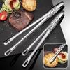 Stainless Steel Grill Tongs Food Clip BBQ Steak Clip Bread Tong Cooking Utensils Party Non-Slip Kitchen Gadgets Accessories