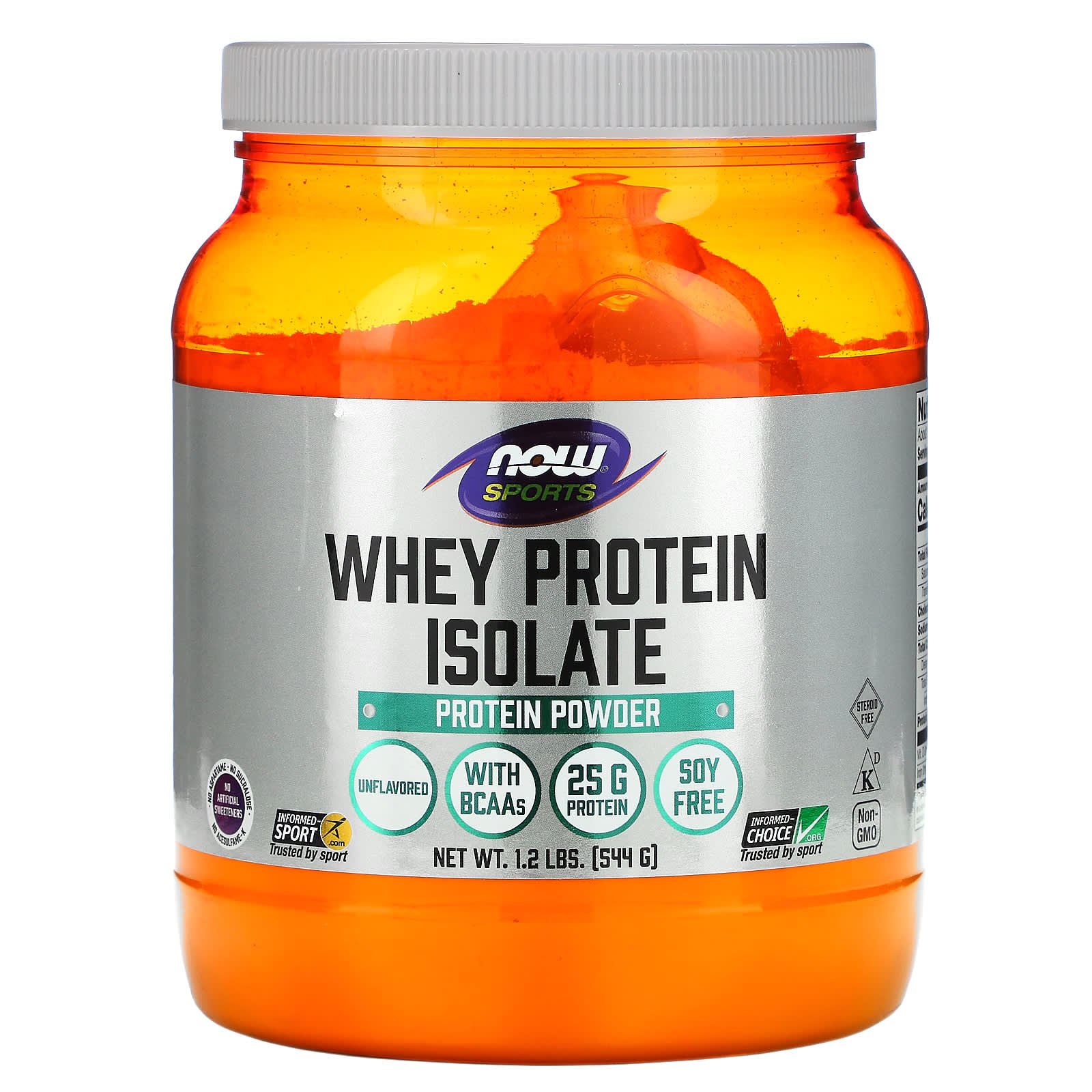 

Sports, Whey Protein Isolate, Unflavored, 544G (1.2Lbs)