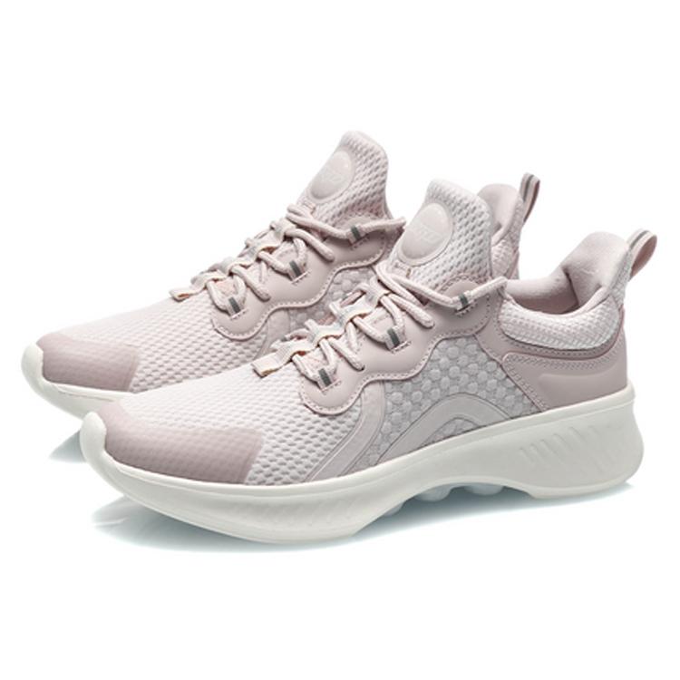 Li Ning Fashion Rebound Breathable Lightweight Slip Resistant Low top Running Shoes Women's Light Purple AREQ022-2