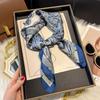 70Cm Silk Scarf Women'S French Elegant Small Cashew Print Scarf Small Square Scarf With Headscarf