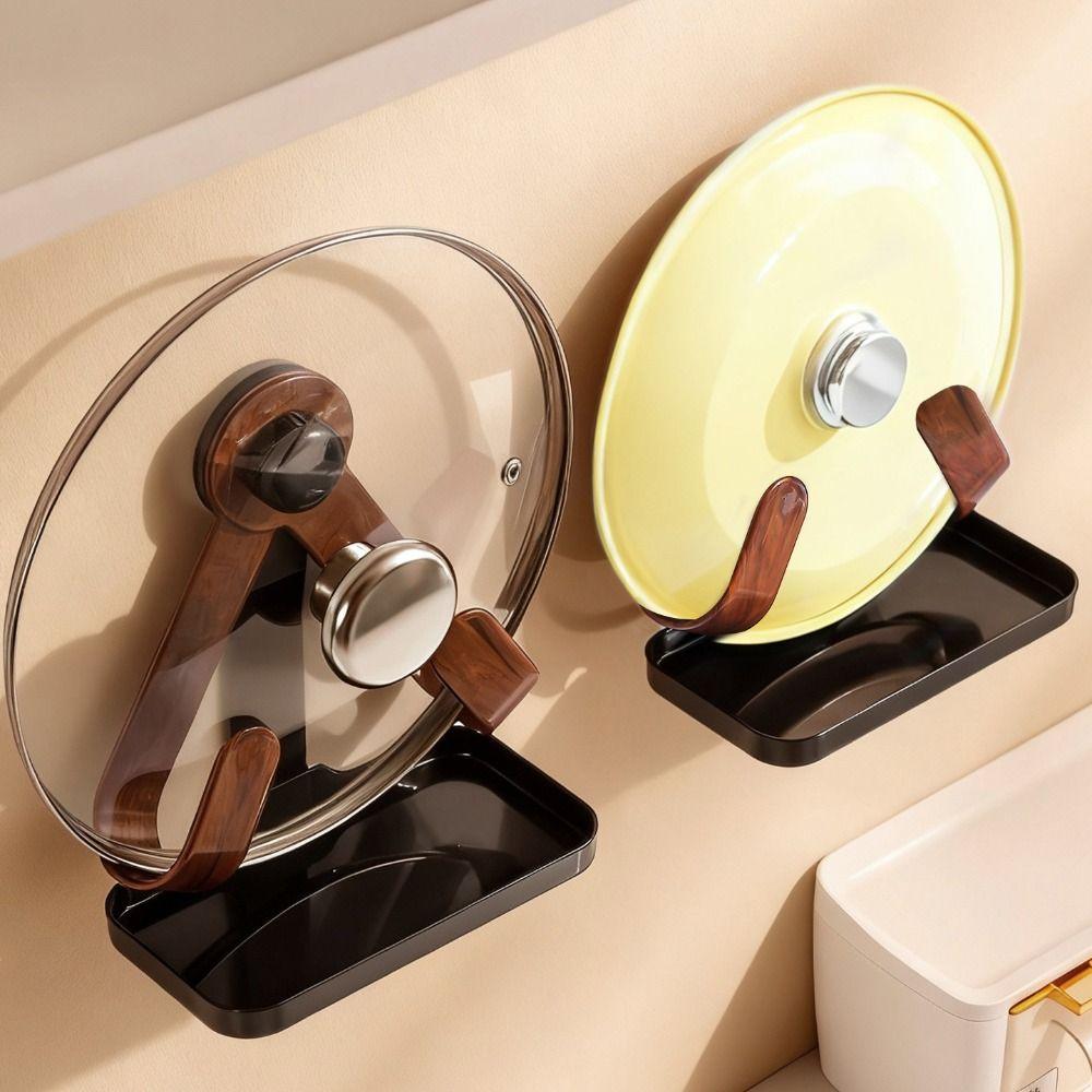 Waterproof Chopping Board Rack Adjustable Pot Cover Drain Holder Suction Cup Pot Lid Rack  Kitchen