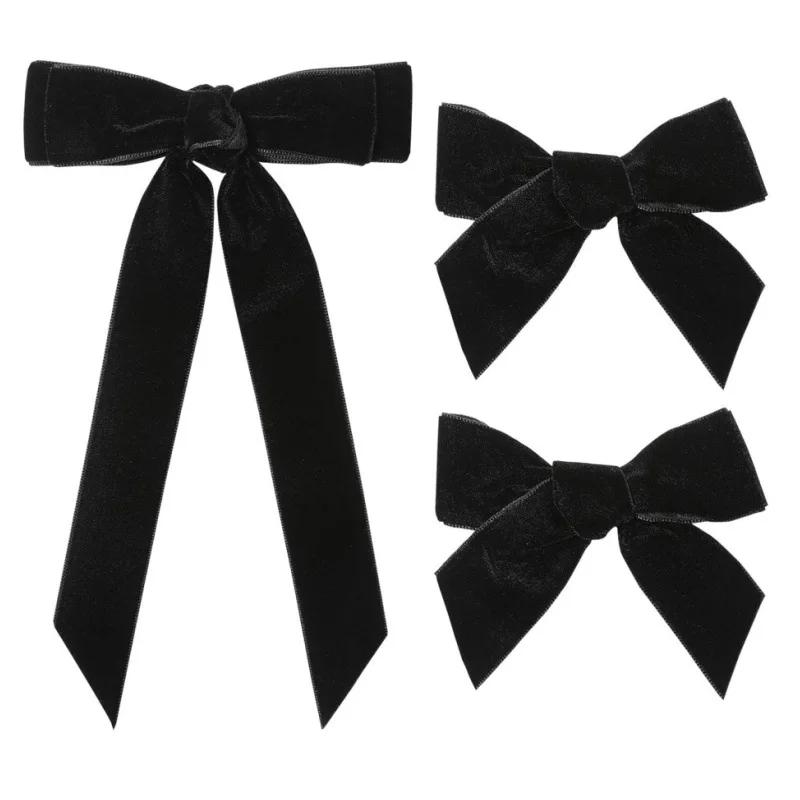 

2025 Cute Velvet Bow Hairpins Set Women Children Girls Hair Clips Pin Barrettes Accessories Hairclip Headdress Headwear Ornament