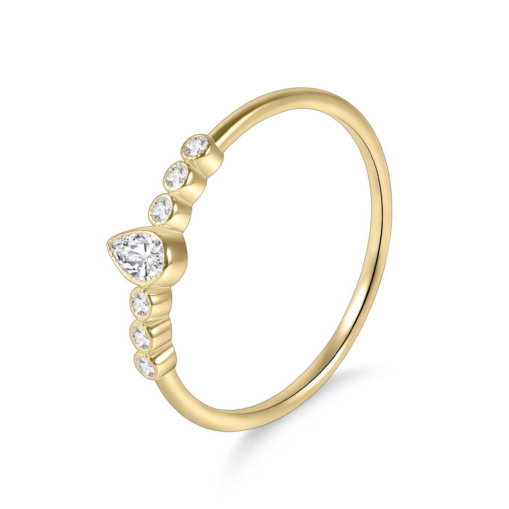 Business Style Commuter Ring Golden Dawn Series S925 Sterling Silver Moissanite Ring Fine Men And Women Can Be Stacked